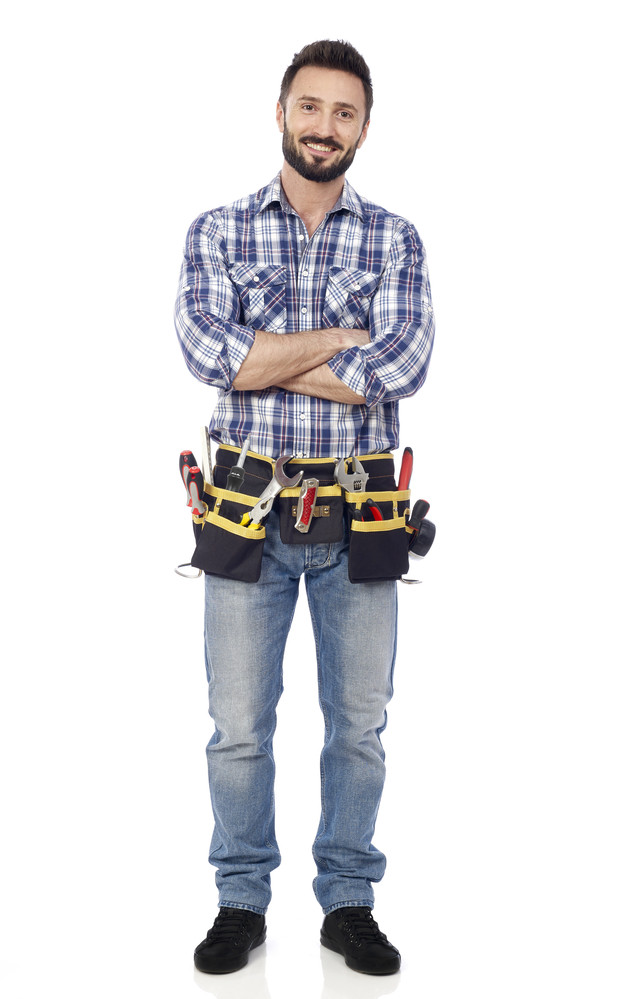 Handyman with arms crossed